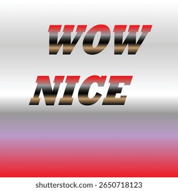 WOW NICE - Efeito de texto elegante