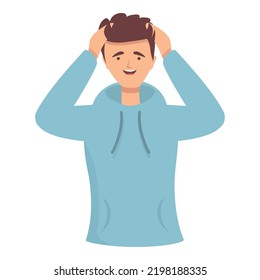 Wow person icon cartoon vector. Happy man. Excited fast