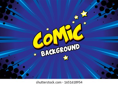 Wow pop art Comic cloud bubble. Funny speech bubble. Trendy Colorful retro vintage background in pop art retro comic style. Illustration easy editable 