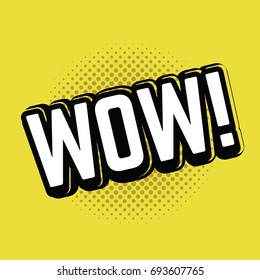 WOW pop art. vector