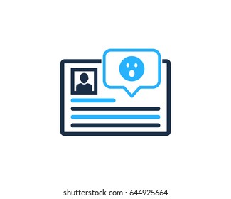 Wow Post Status Social Network Icon Logo Design Element