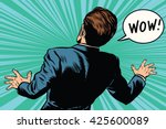 wow reaction man fear retro comic pop art