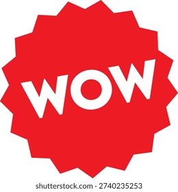 wow red badge label sticker. png