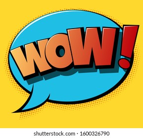 "Wow" Retro Comics Speach Bubble