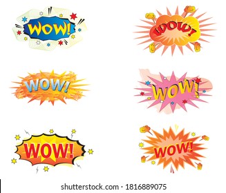 wow ribbon design vector design