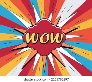 Wow, speech bubble, Banner, poster, and sticker concept,