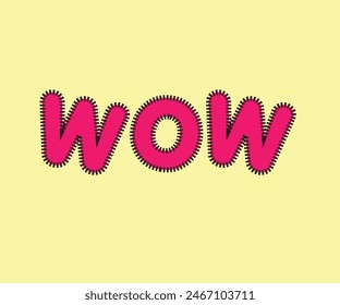 WOW speech bubble in cartoon style, modern text for banner, greeting card, flyers, posters, social media, Vector Illustration