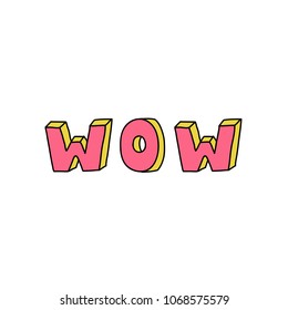 wow speech bubble doodle icon