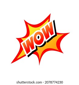 Wow Sticker Comic Fancy Vector Stock Vector (Royalty Free) 2078774230 ...