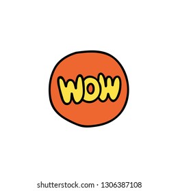 wow sticker doodle icon