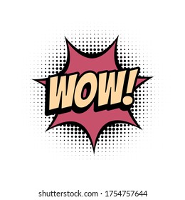 Wow text catoon vector effect