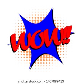 WOW, vector illustration of speech bubbles on a white background