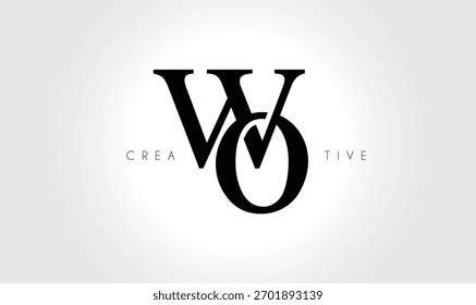 WOwo Elegant Serif Monogram Logo – Luxury Lowercase Typographic Lettermark for Modern Branding
