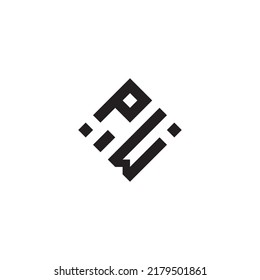 logotipo de concepto geométrico abstracto WP en un diseño profesional de alta calidad que será mejor para el estilo de la calle
