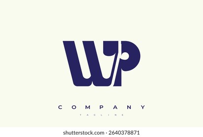 WP Abstract Geometric Logo Design. Modern and elegant logo design with simplistic typography elements, showcasing branding excellence.
