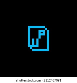 El concepto de diseño de logotipo de letras creativas WP se vende en un diseño profesional de alta calidad que se imprimirá en cualquier medio impreso