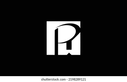WP creative and modern business logo design with W and P