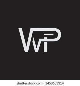 Wp Initial Logo Capital Letters Black Stock Vector (Royalty Free ...