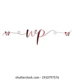WP Initial Logo Handschrift moderne Luxusmode