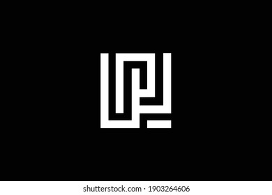 WP letter logo design on luxury background. PW monogram initials letter logo concept. WP icon design. PW elegant and Professional white color letter icon on black background.