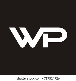 WP letter logo design template vector