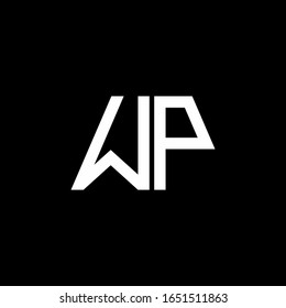 Wp Logo Abstract Monogram Isolated On Stock Vector (royalty Free 