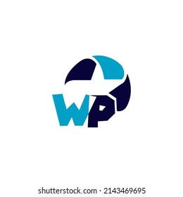 Wp Logo Design Wp Professional Letter Stock Vector (Royalty Free ...