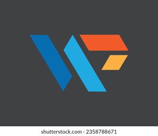 Diseño de logotipo de letras modernas WP