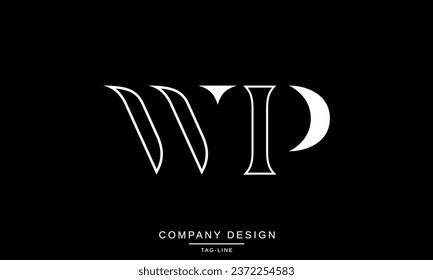 WP, PW, Abstract Letters Logo Monogram