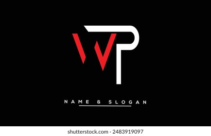 WP, PW Abstract Letters Logo Monogram