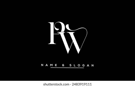WP, PW Abstract Letters Logo Monogram