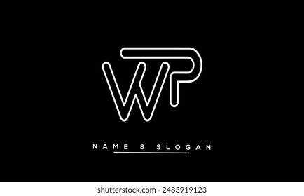 WP, PW Abstract Letters Logo Monogram