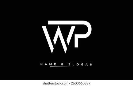 WP, PW Abstract Letters Logo Monogram
