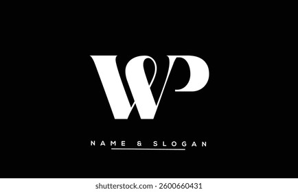 WP, PW Abstract Letters Logo Monogram
