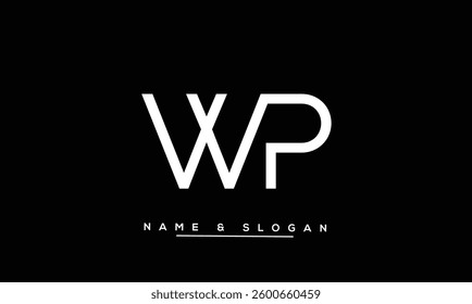 WP, PW Abstract Letters Logo Monogram