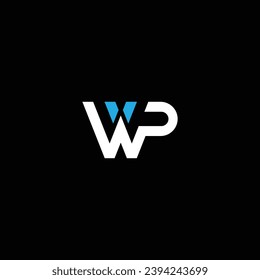 WP or PW abstract outstanding professional letter design. Awesome logo design or icon design or monogram design.