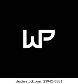 Diseño de letras profesionales sobresalientes de WP o PW. Impresionante diseño de logotipo o diseño de icono o de monograma.