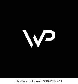 WP or PW abstract outstanding professional letter design. Awesome logo design or icon design or monogram design.