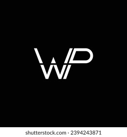 Diseño de letras profesionales sobresalientes de WP o PW. Impresionante diseño de logotipo o diseño de icono o de monograma.