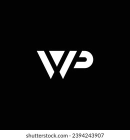 WP or PW abstract outstanding professional letter design. Awesome logo design or icon design or monogram design.