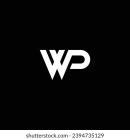 Diseño de letras profesionales sobresalientes de WP o PW. Impresionante diseño de logotipo o diseño de icono o de monograma.