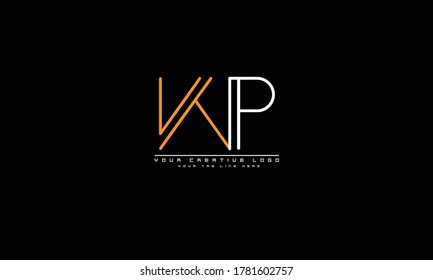WP PW abstract vector logo monogram template
