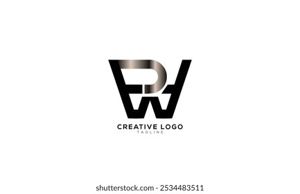 WP PW DW WD Abstract initial monogram letter alphabet logo design