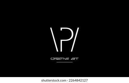 WP, PW, W, P abstrakte Buchstaben Logo-Monogramm