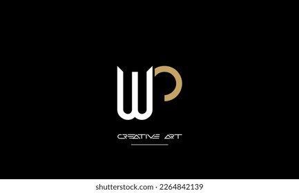 WP, PW, W, P abstract letters logo monogram