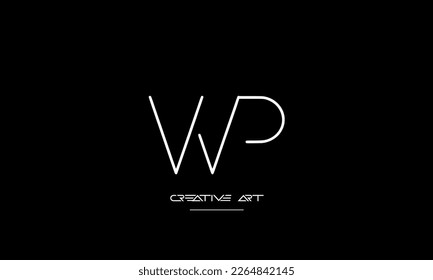 WP, PW, W, P abstract letters logo monogram