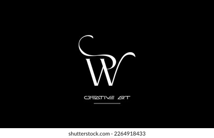 WP, PW, W, P abstract letters logo monogram