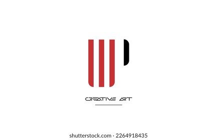 WP, PW, W, P abstract letters logo monogram
