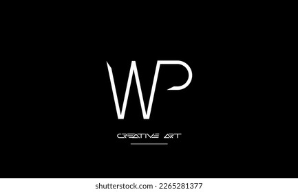 WP, PW, W, P abstract letters logo monogram