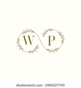 WP wedding infinity in elegant monogram with high quality professional design that will print well